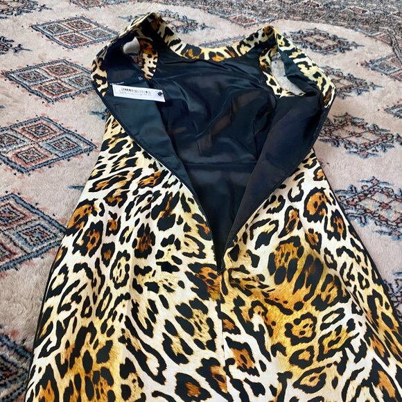 *NWT* Karen Millen Leopard Print Panel Seam Sleeveless Pencil Dress - Size 4 - Picture 9 of 16